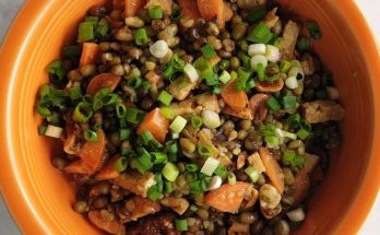Smoky mung bean salad