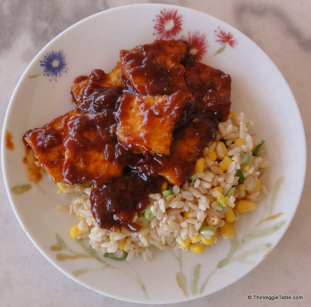 Barbecued tofu