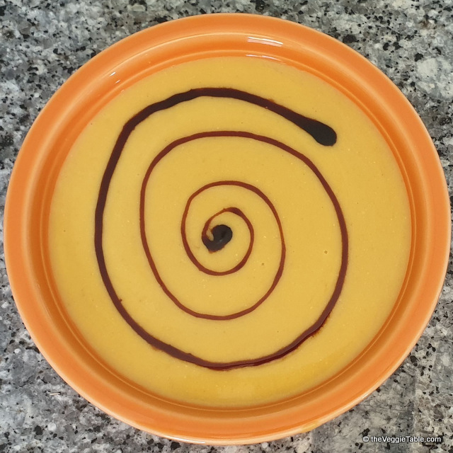 Carrot vichyssoise with balsamic reduction