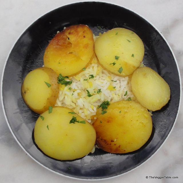 Rice and potato pilaf