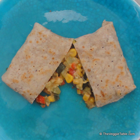 Crêpe with Mexican corn salad