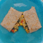 Crêpe with Mexican corn salad
