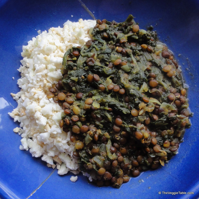 Curried spinach and lentils