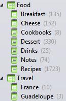 Evernote notebooks screenshot