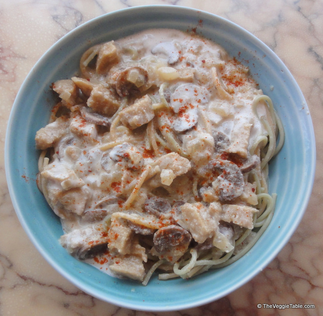 Seitan stroganoff