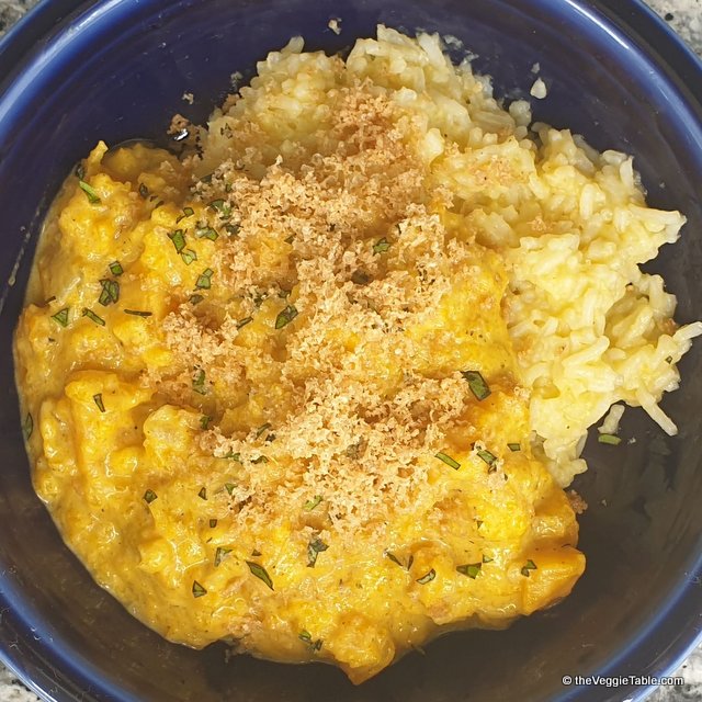 Rice with squash sauce