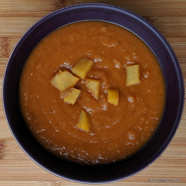 Sweet potato, tomato, chipotle soup