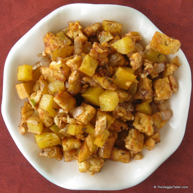 Vegan tempeh hash