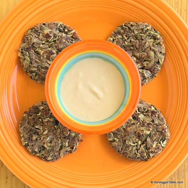 Zucchini pecan pancakes