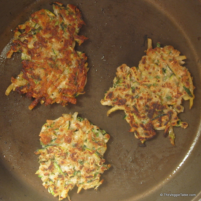 Zucchini walnut fritters